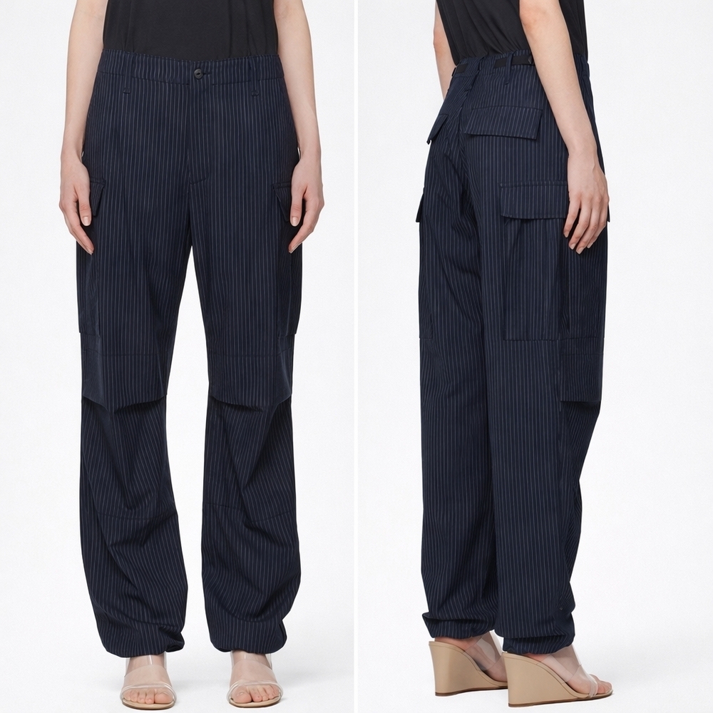 Rag & Bone Sands Trousers Salstripe Navy Size 10